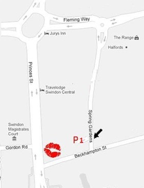 Kiss gyms Swindon parking map